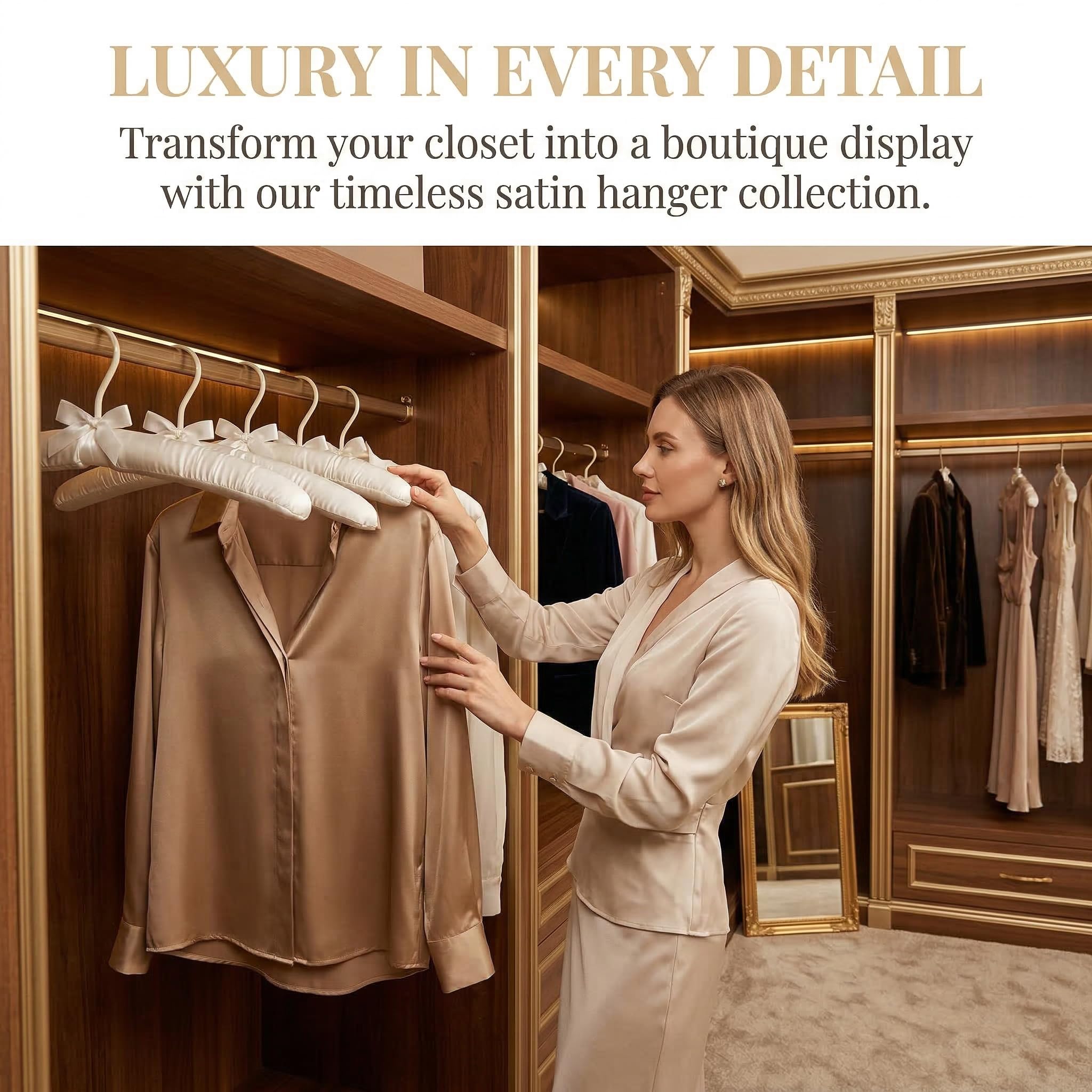 Tosnail ivory finish fits any closet style and color palette.