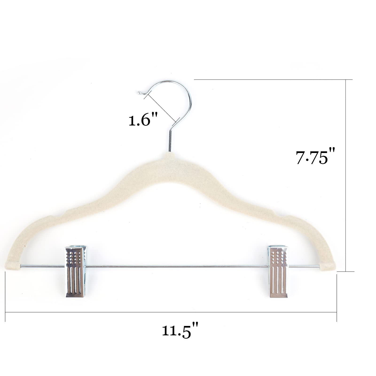 Tosnail kids velvet hanger with notched shoulders prevents slipping.