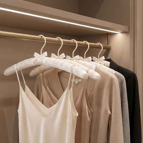 Tosnail sturdy padded shoulders support dresses and suits securely.