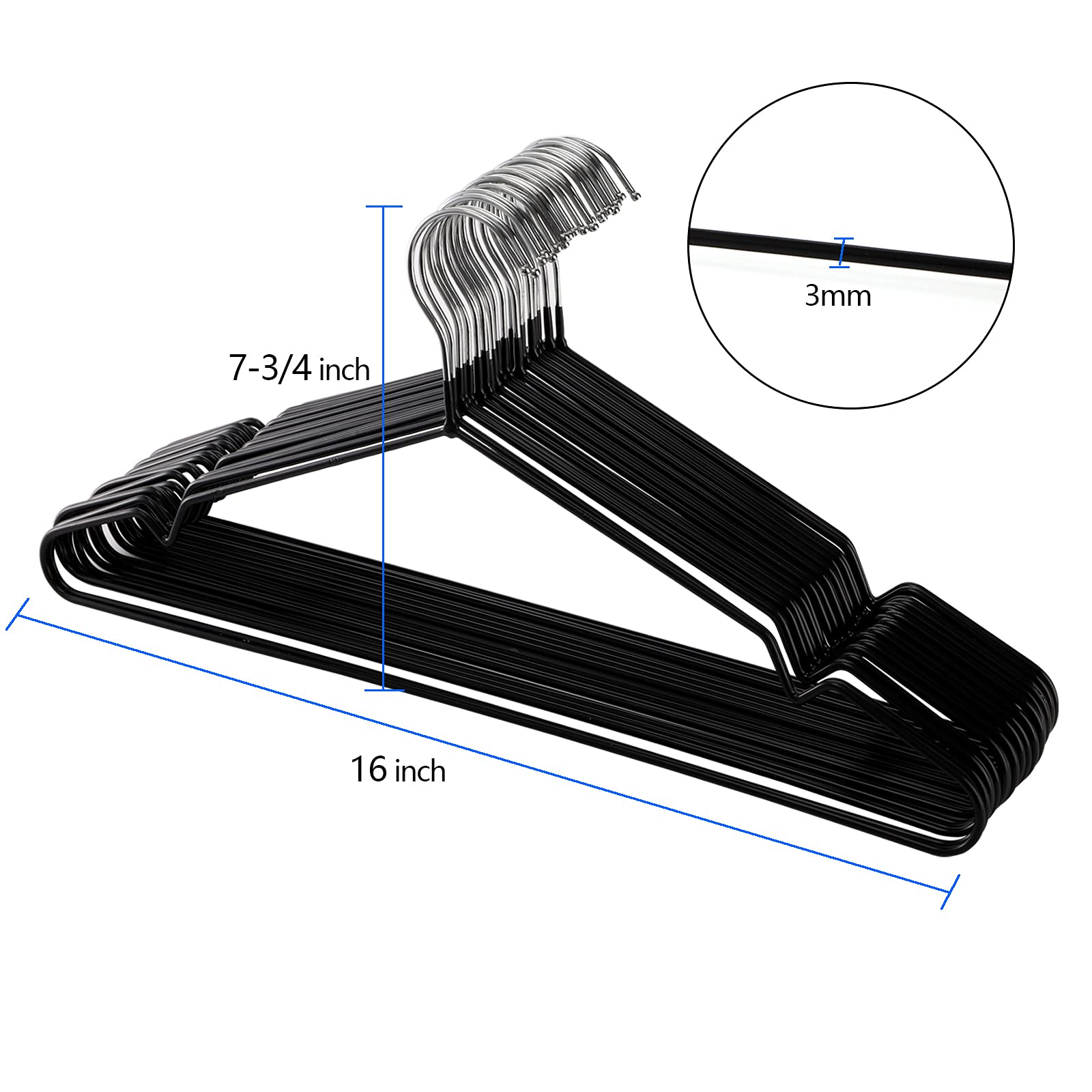 Tosnail stainless steel hanger close-up with rubber coating for grip.