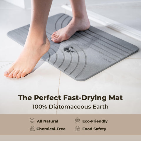 TOSORO diatomite material offers absorbency and easy cleaning.