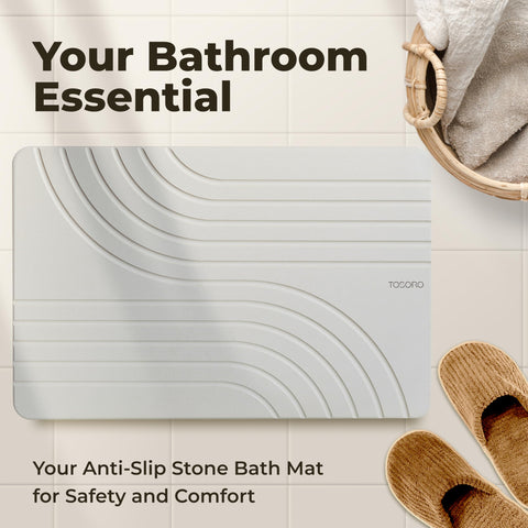 Thoughtful gift-ready Tosoro stone bath mat in gift box