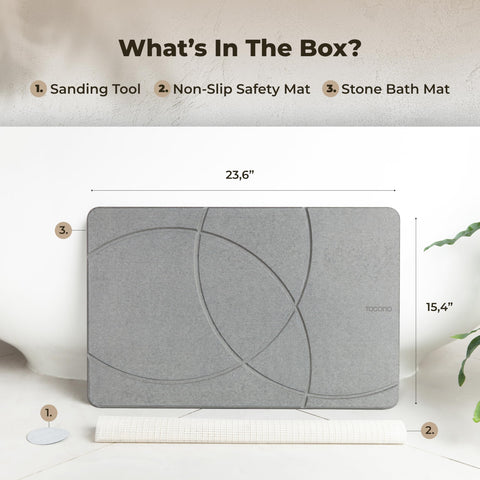TOSORO Stone Bath Mat ideal under plants and pet bowls.