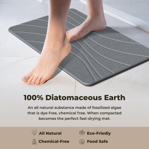 TOSORO Sustainable bath mat, easy to clean with brush or sanding tools.