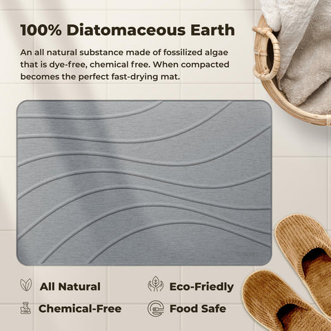 TOSORO Versatile stone mat for kitchen-drying racks or plant bowls.