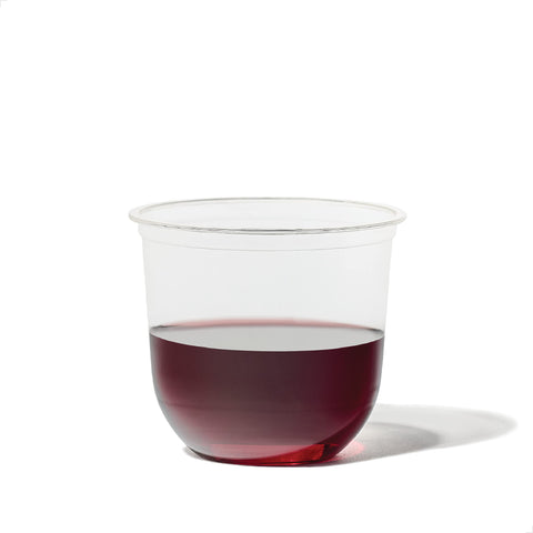 TOSSWARE Natural wedding reception with clear 12oz Arc cups on tables.