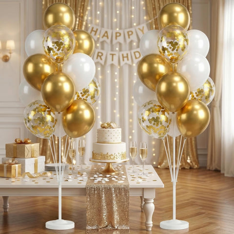Tosuced Instagram-ready backdrop created by the balloon column setup.