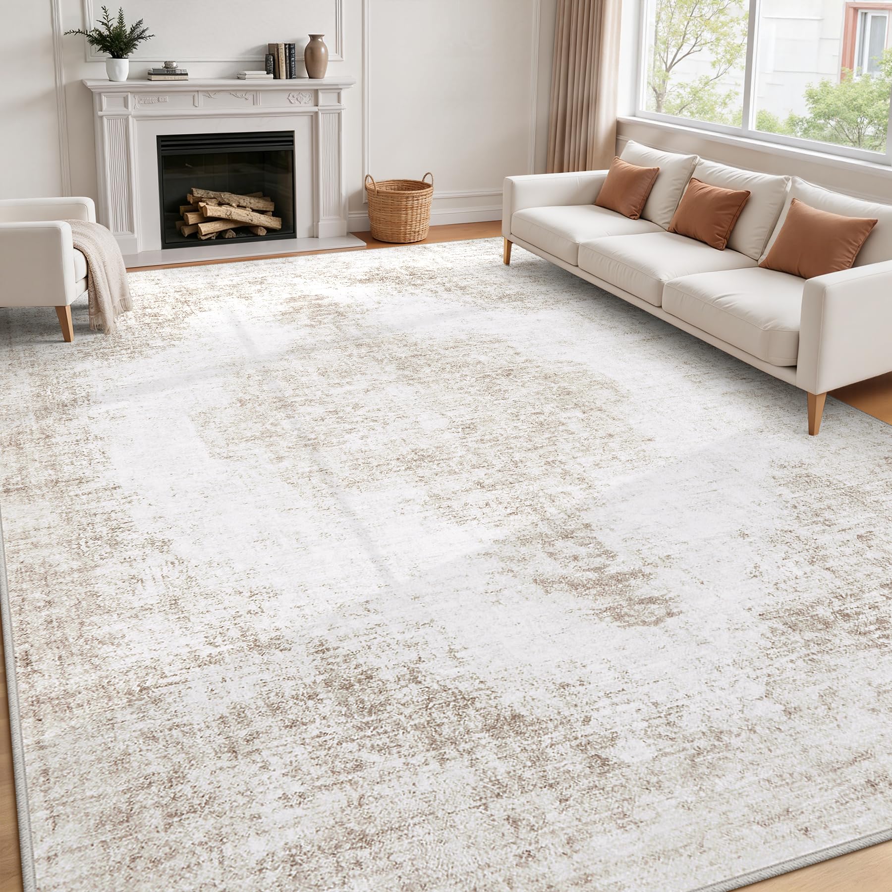 Tosuoka 8x10 area rug in a living room for cozy everyday use.