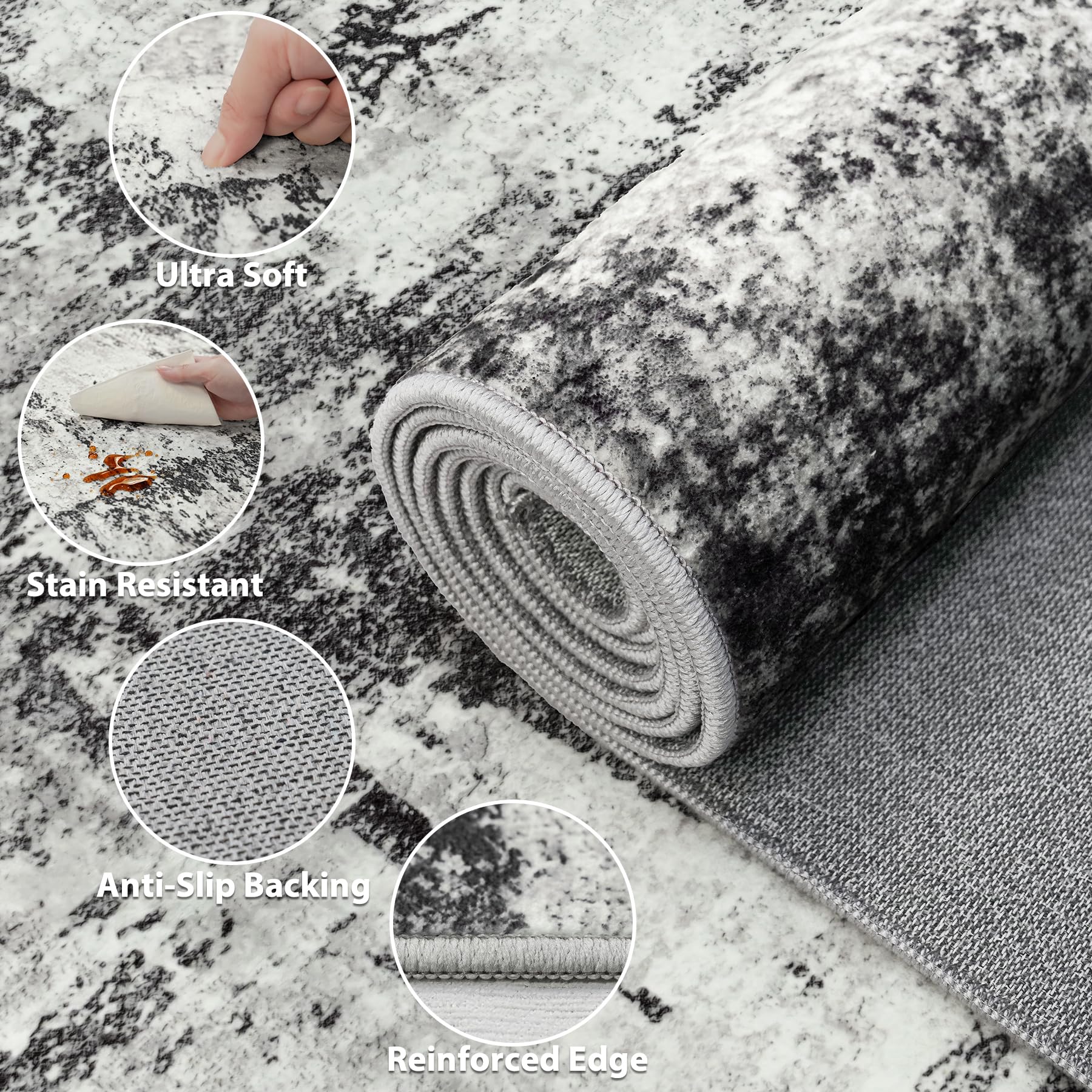 Tosuoka 9x12 rug durable edge supports high-traffic areas