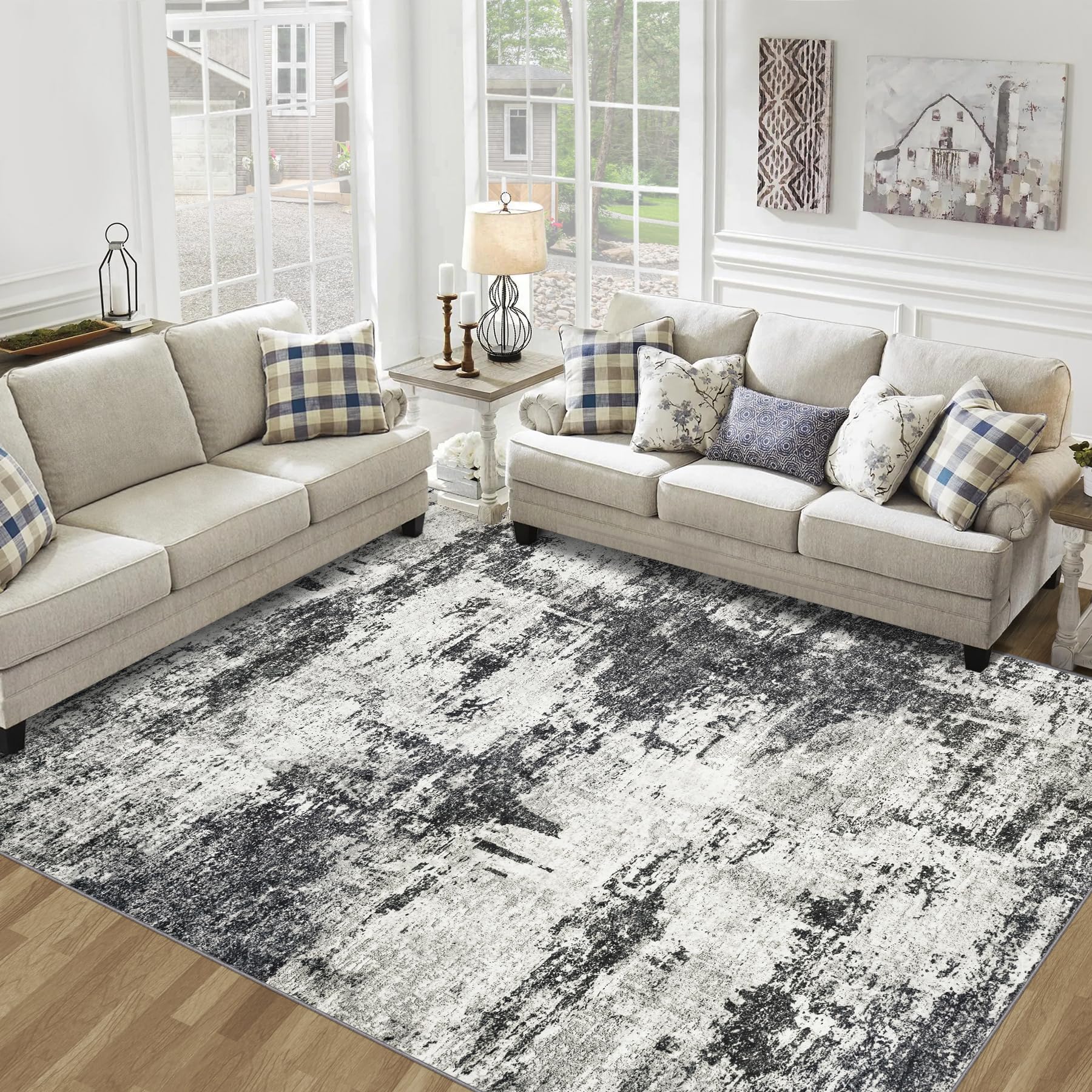 Tosuoka 9x12 rug with soft texture for a cozy living room underfoot