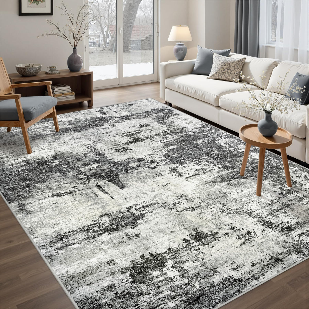 Tosuoka area rug 5x7 soft closeup shows ultra-soft feel for bare feet