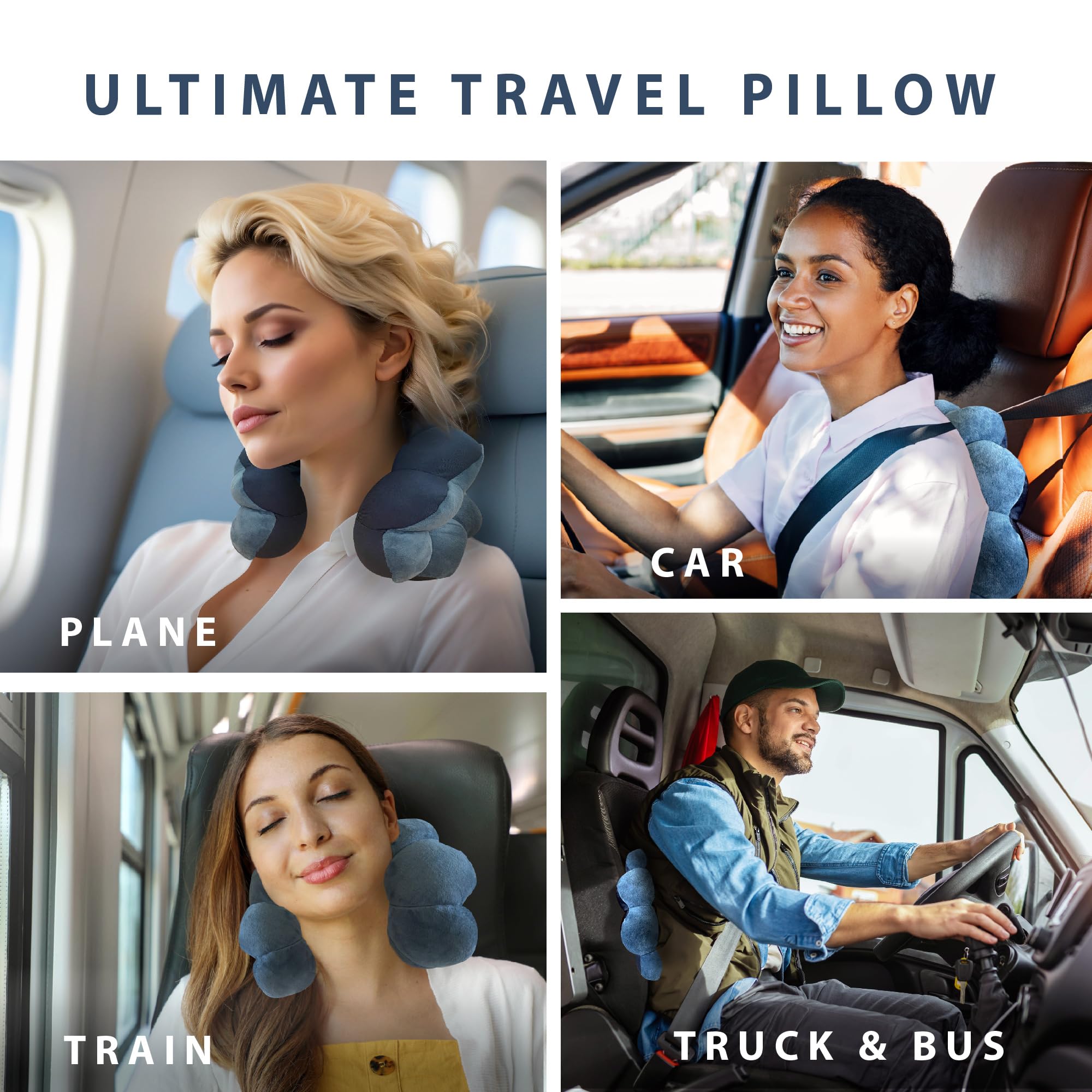 Total Pillow adjustable shape offers customized comfort for car trips and lounging