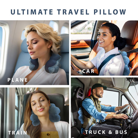 Total Pillow adjustable shape offers customized comfort for car trips and lounging