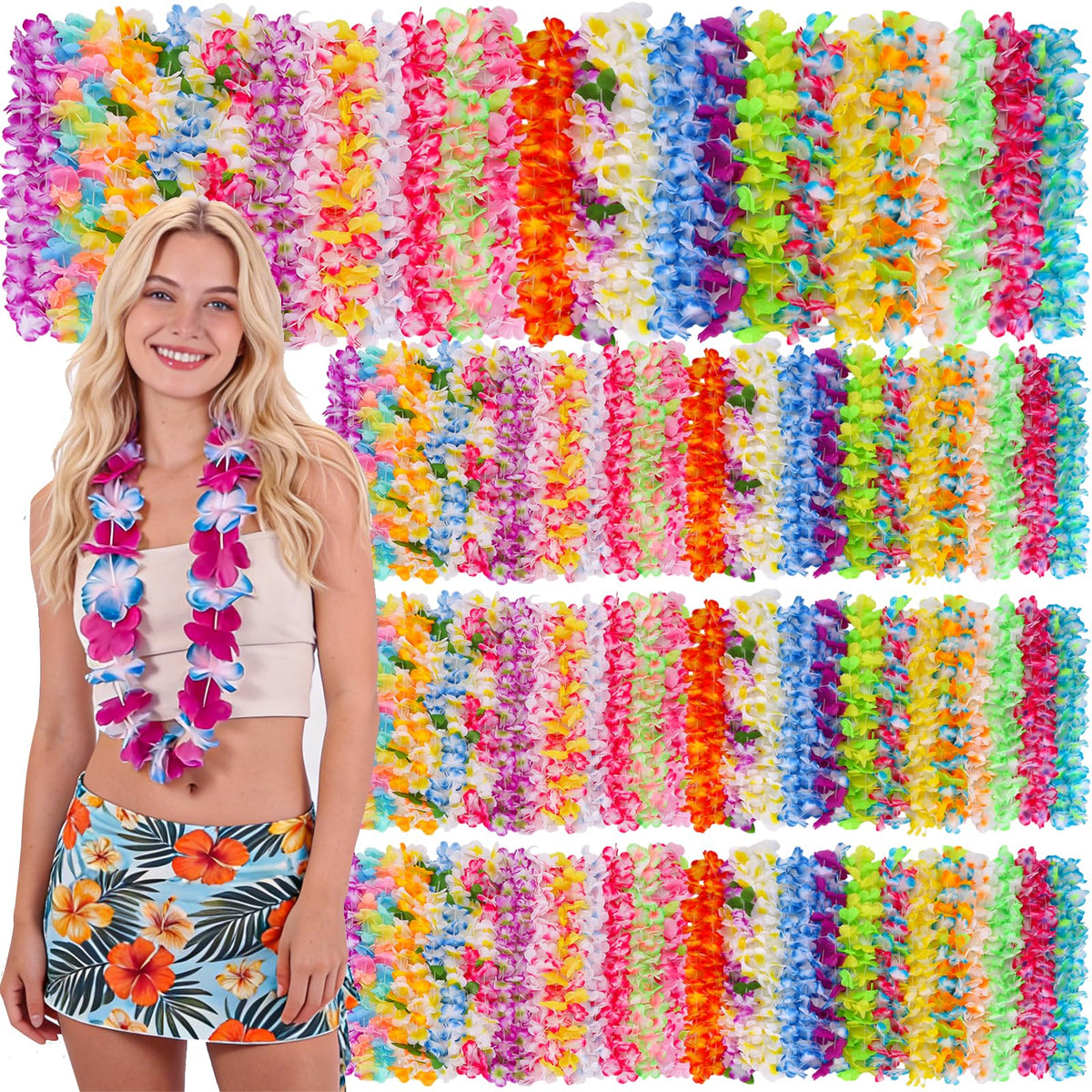 Totstio Hawaiian leis bulk in 100-count set for events