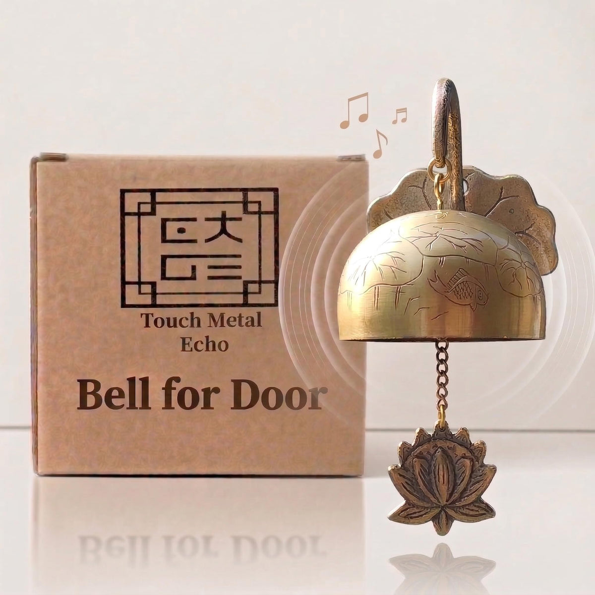 Touch Metal Echo shopkeepers bell on door delivers a clear welcoming chime.