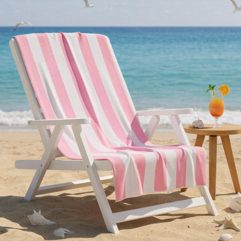 Touchat sand-free design shown on beach surface with towel ready for use