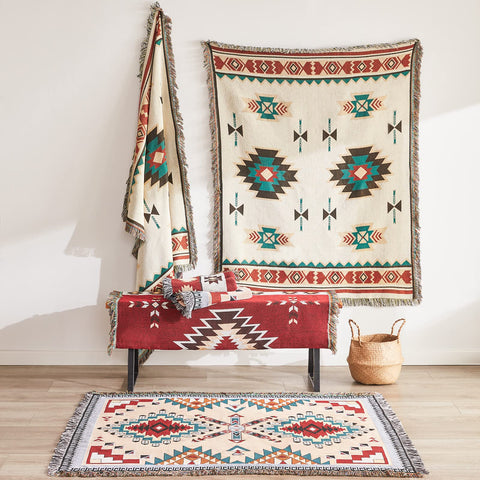 Touchat native american blanket on sofa blends comfort with style