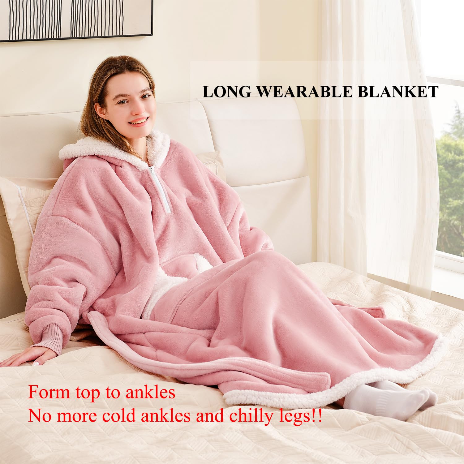 Touchat oversized sherpa-lined hood keeps head and neck warm
