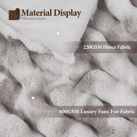 Touchat ruched plush faux fur throw draped for chic living room decor