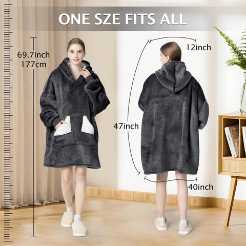 Touchat wearable blanket hoodie promotes easy care with machine washability after adventures.