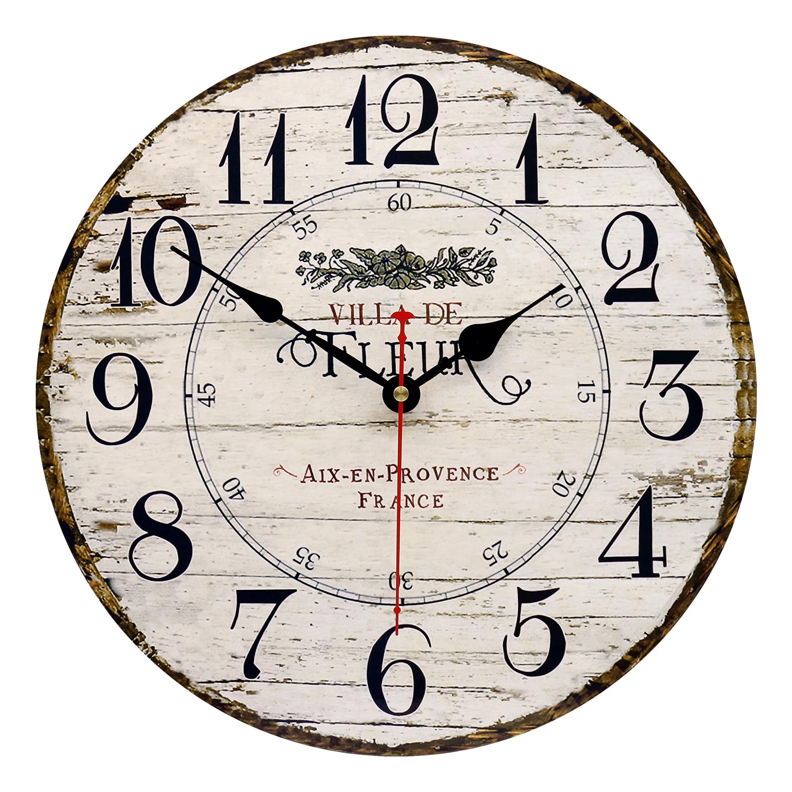 Toudorp 14 inch round clock face with clear numerals for easy reading from a distance.