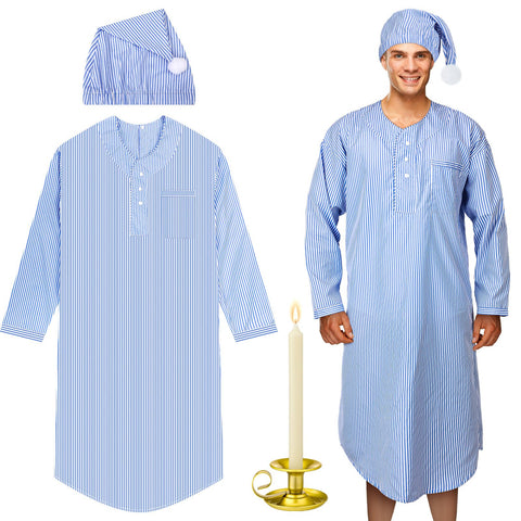 Toulite Christmas pajama nightshirt with cap, cozy holiday lounge