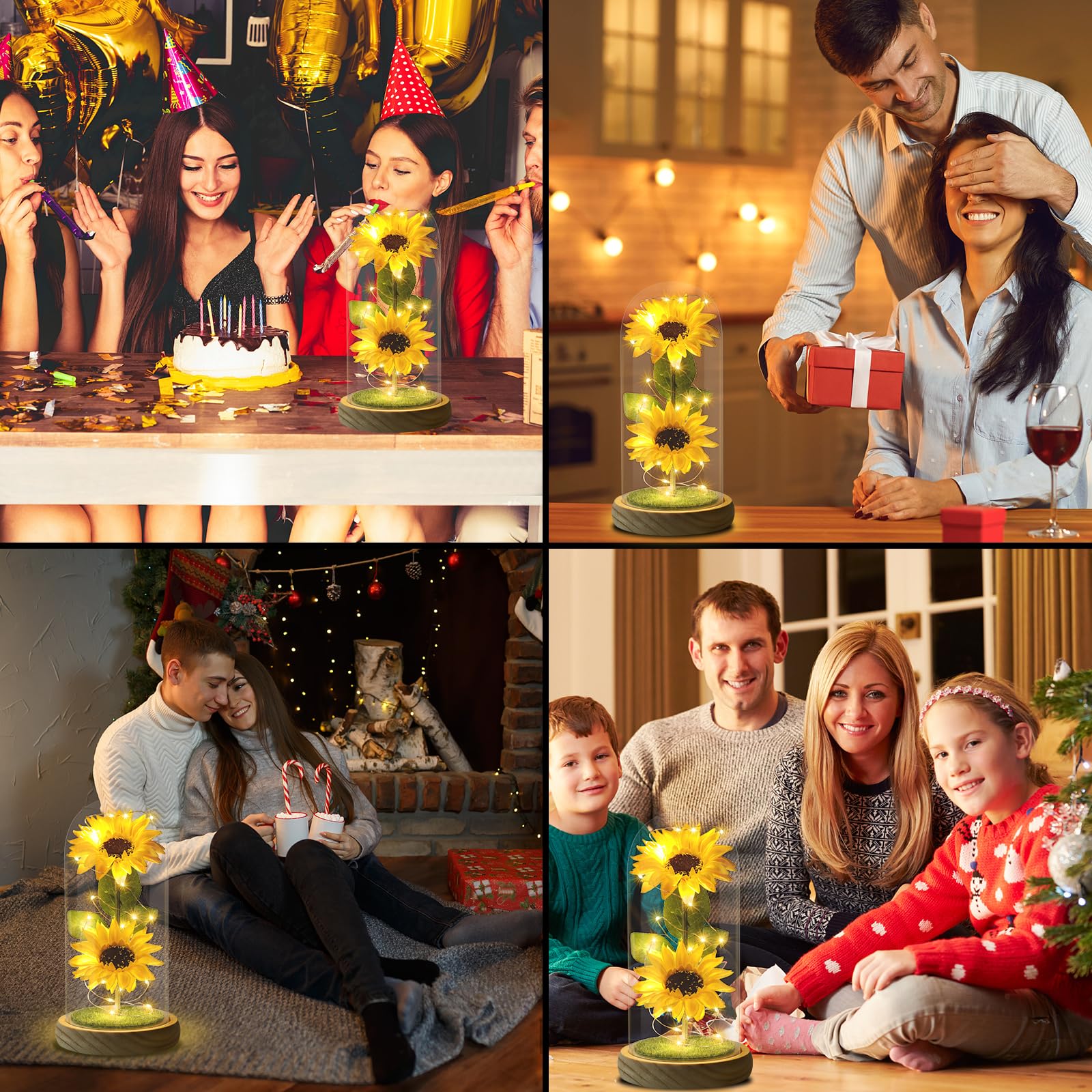 Touloube Bedroom Sunflower décor adds gentle glow to any space