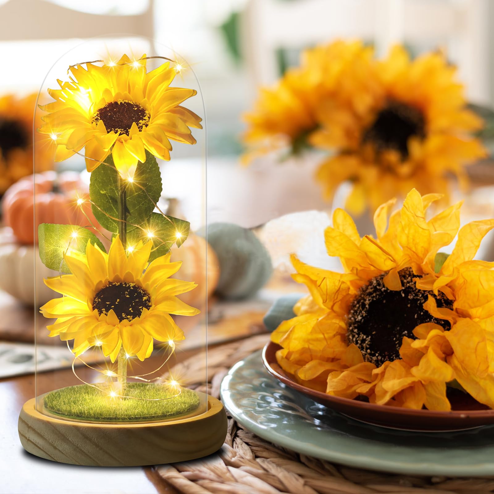 Touloube Office Sunflower Lamp elevates workspace with serene light