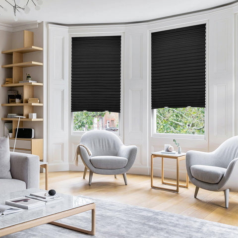 Touri window with blinds installed for room-darkening and privacy