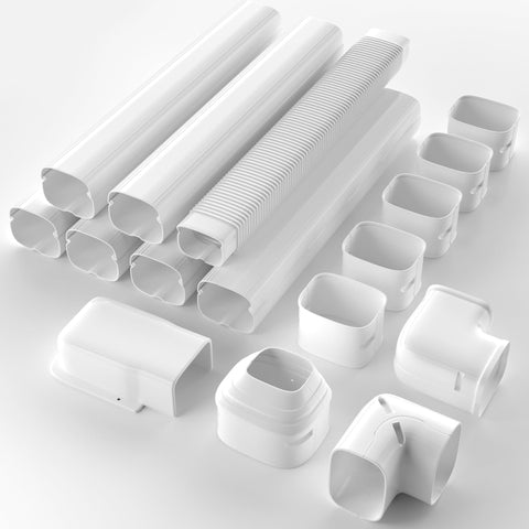 Toutgood 4inch-23ft line-set cover kit conceals exterior lines with a durable PVC shell.