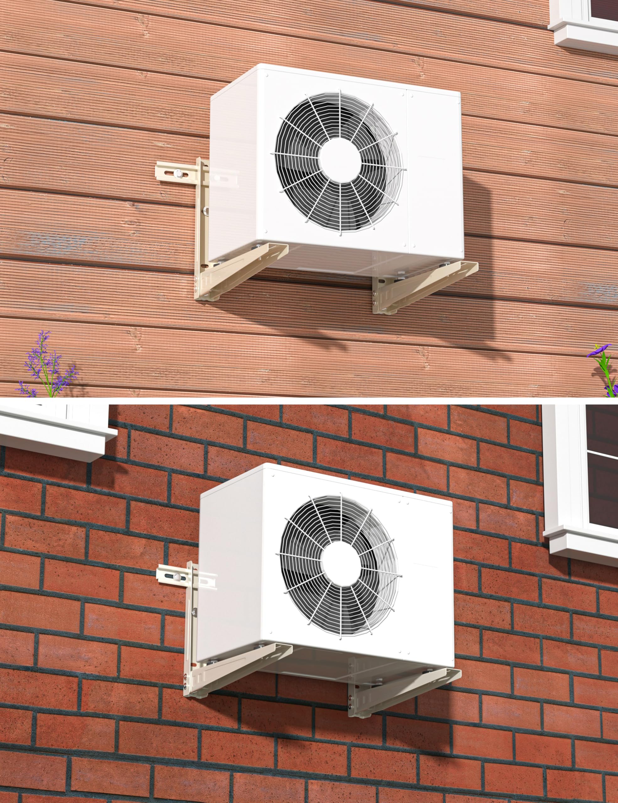 Toutgood mini split bracket supports 7k to 12k BTU units with safe clearance.