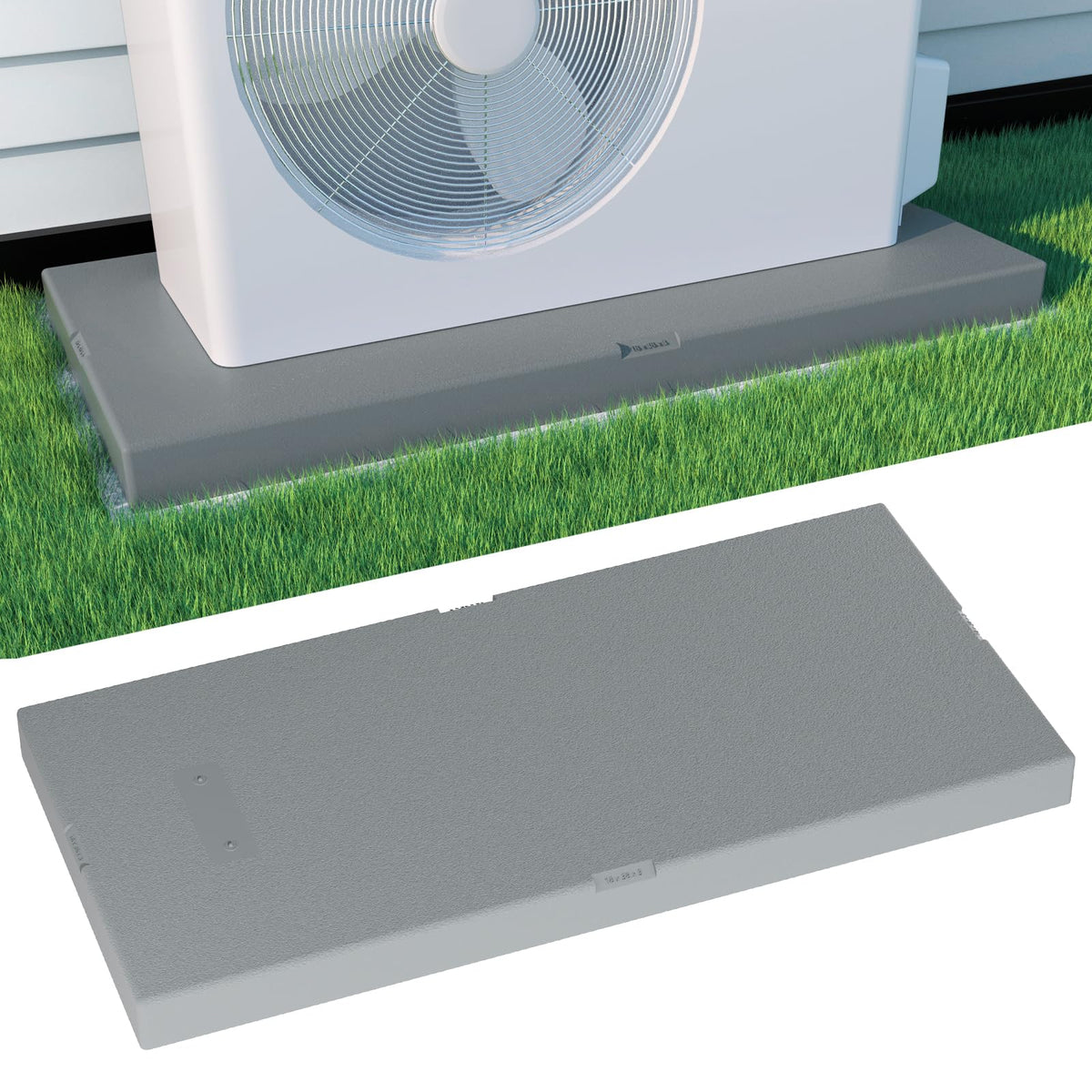 Toutgood mini split pad condenser base 38x18x3 gray provides sturdy outdoor support.