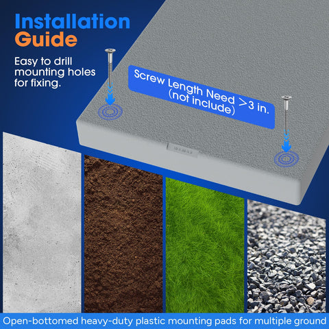 Toutgood mini split pad lightweight base enables one-person installation.