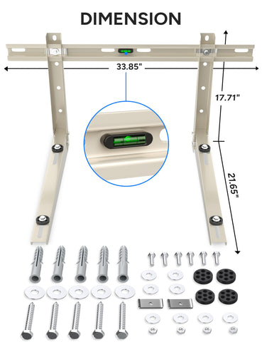 Toutgood wall bracket shown with included hardware for quick secure installation.
