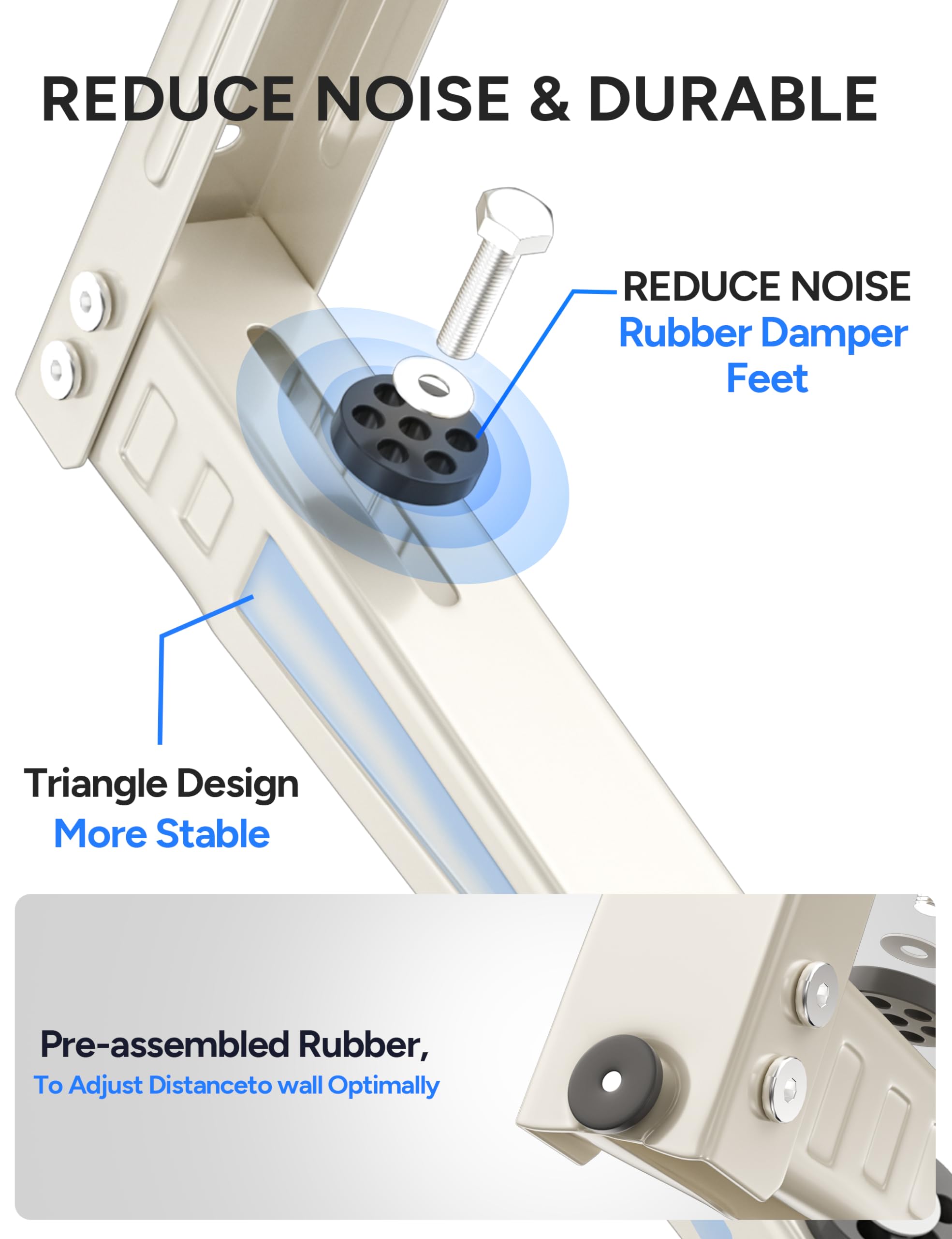 Toutgood wall bracket with corrosion resistant finish for outdoor durability.