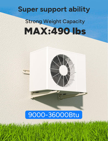 Toutgood elevated mounting keeps condensers away from debris and dampness.