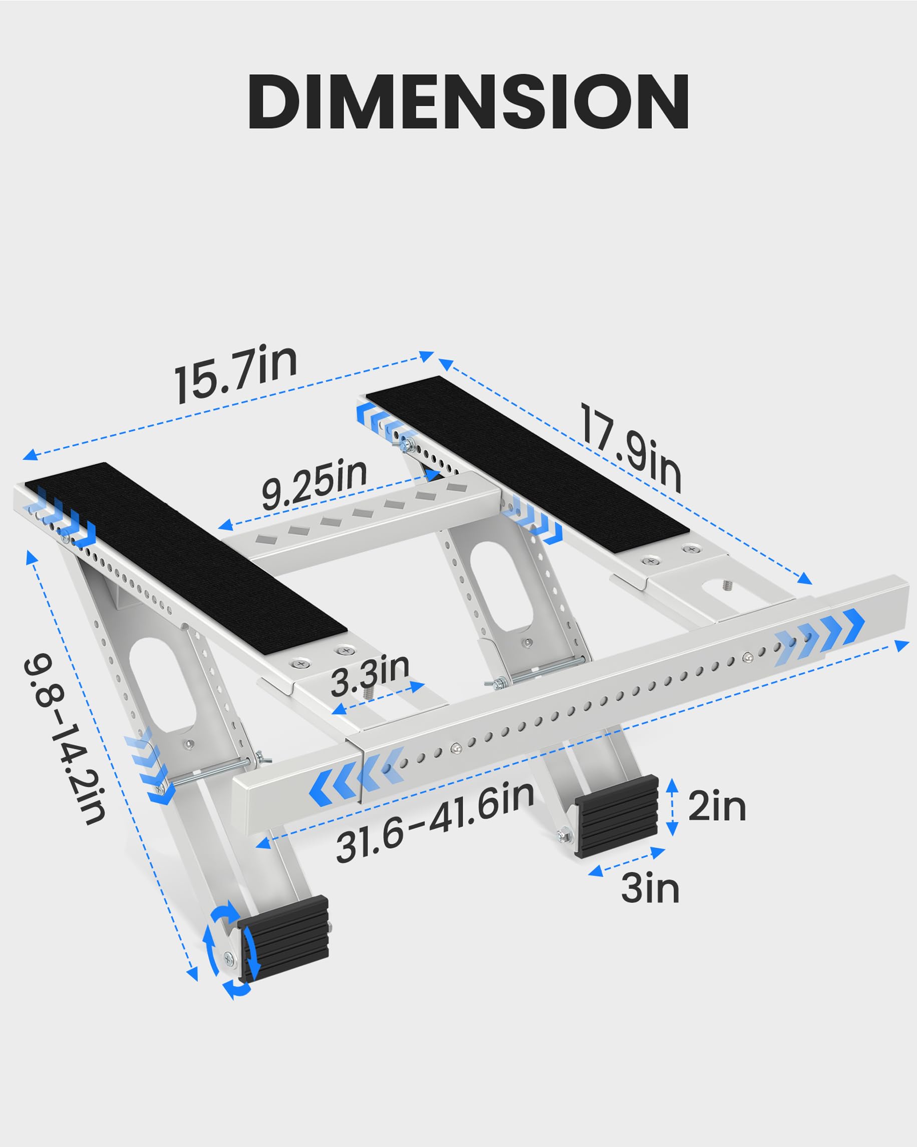 Toutgood Window AC Bracket with galvanised, powder-coated finish resists weathering.