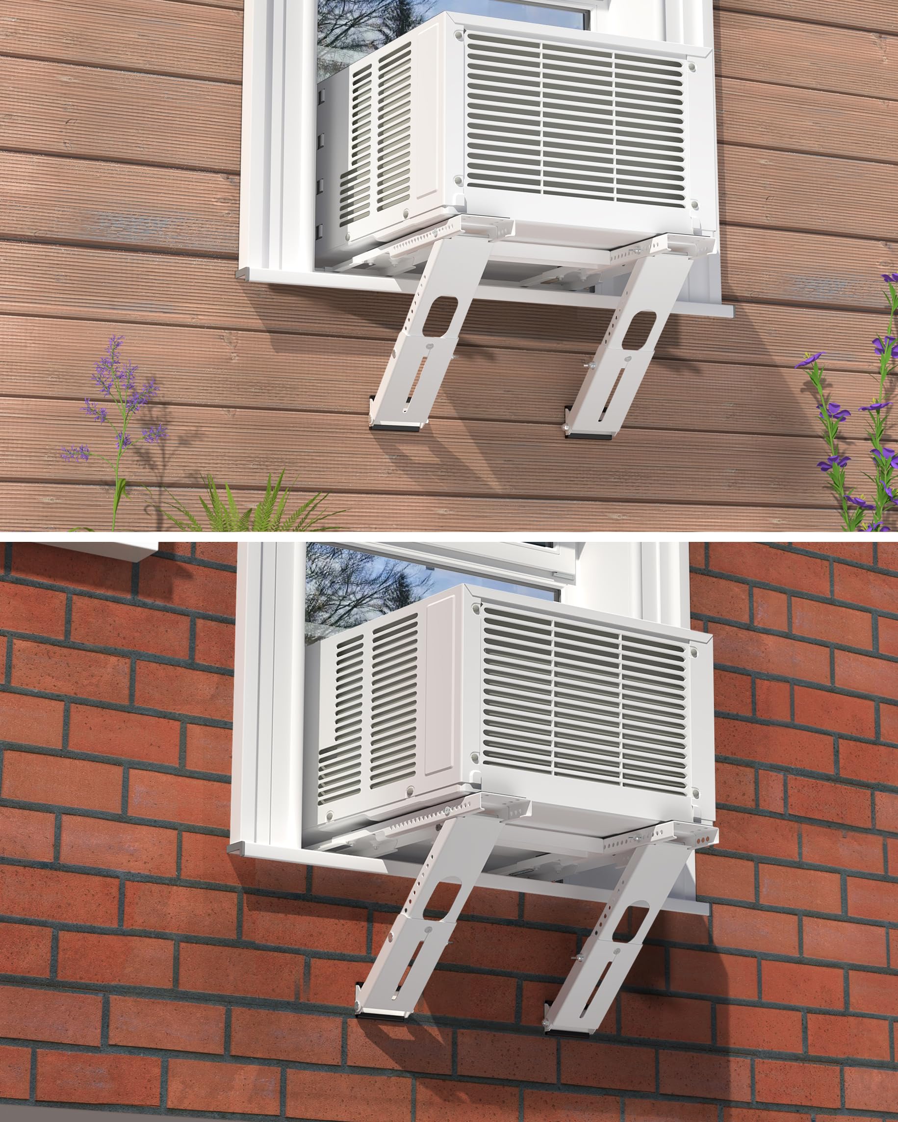 Toutgood Window AC Bracket outdoor-use-friendly design suits balconies and exteriors.