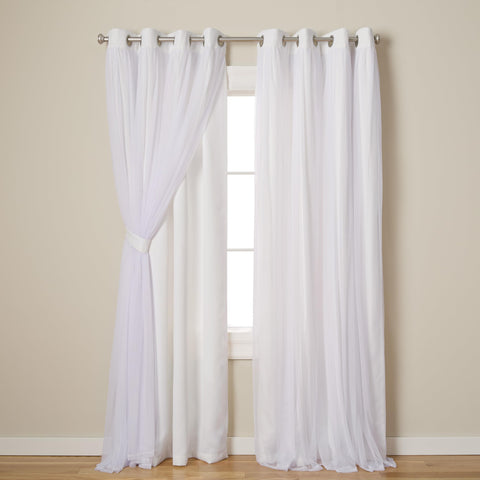 Town and Country Luxe Talia double-layer curtains with sheer and blackout panels for versatile lighting control.