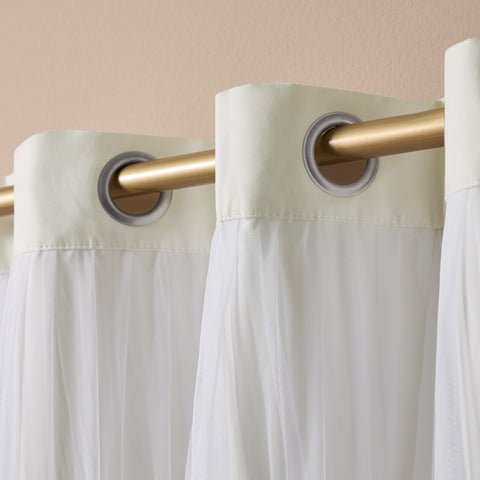 Town and Country Luxe Talia curtains sheer layer lets natural light softly through.