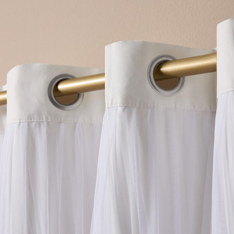 Town and Country Luxe Talia grommet-top detail enables easy hanging on standard rods.