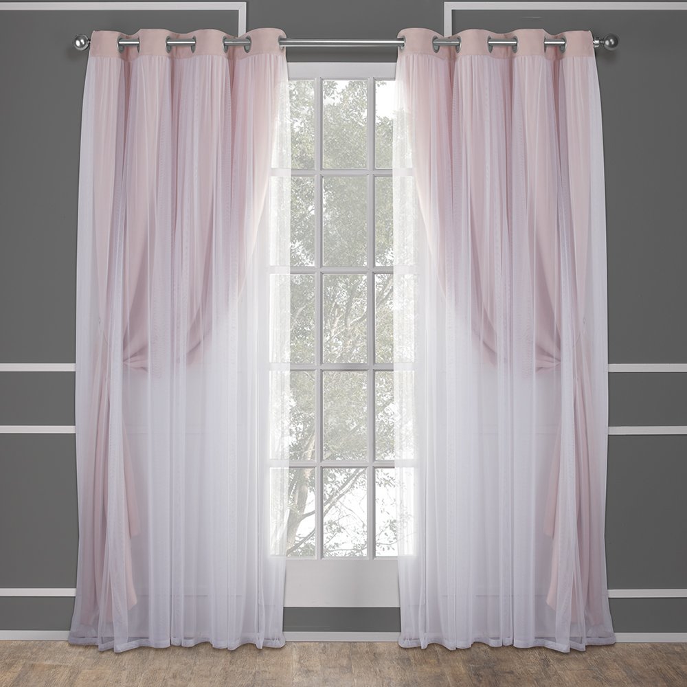 Town & Country Luxe Talia grommet-top panel highlights matte silver hardware for easy opening