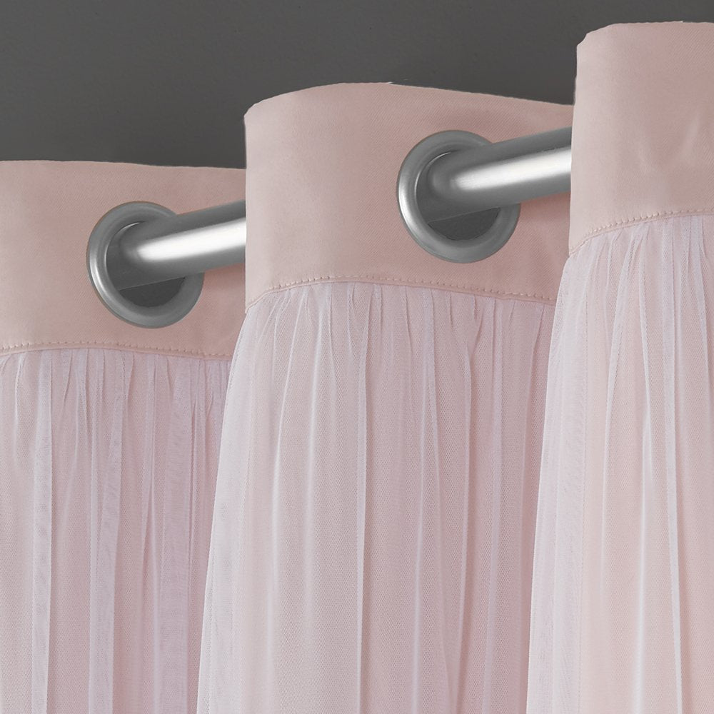 Town & Country Luxe Talia grommet-top in Rose Blush offers easy hanging on standard rods