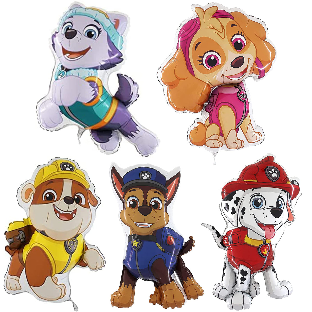Toyland Paw Patrol foil balloons pack of 5 ideal party decor.