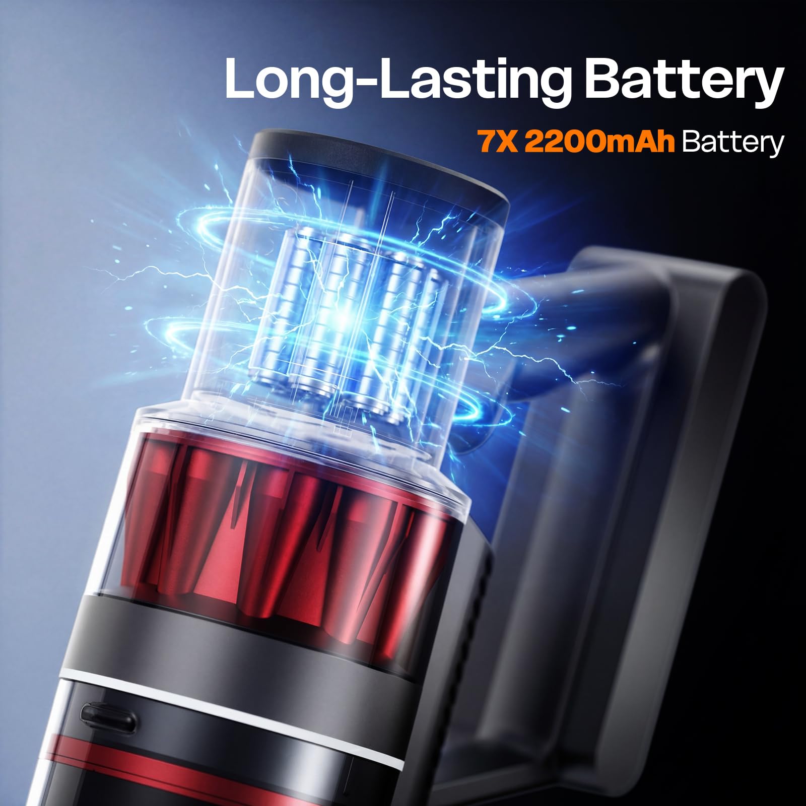 ToyMade cordless vacuum LED head light illuminates dark corners under furniture