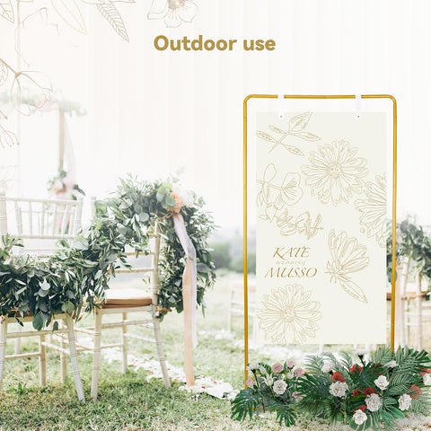 Satin ribbons on the TPFWTD holder create graceful entrance displays