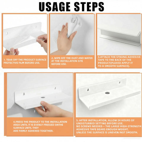 TQZDBXK acrylic floating shelves white in dorm room for compact storage
