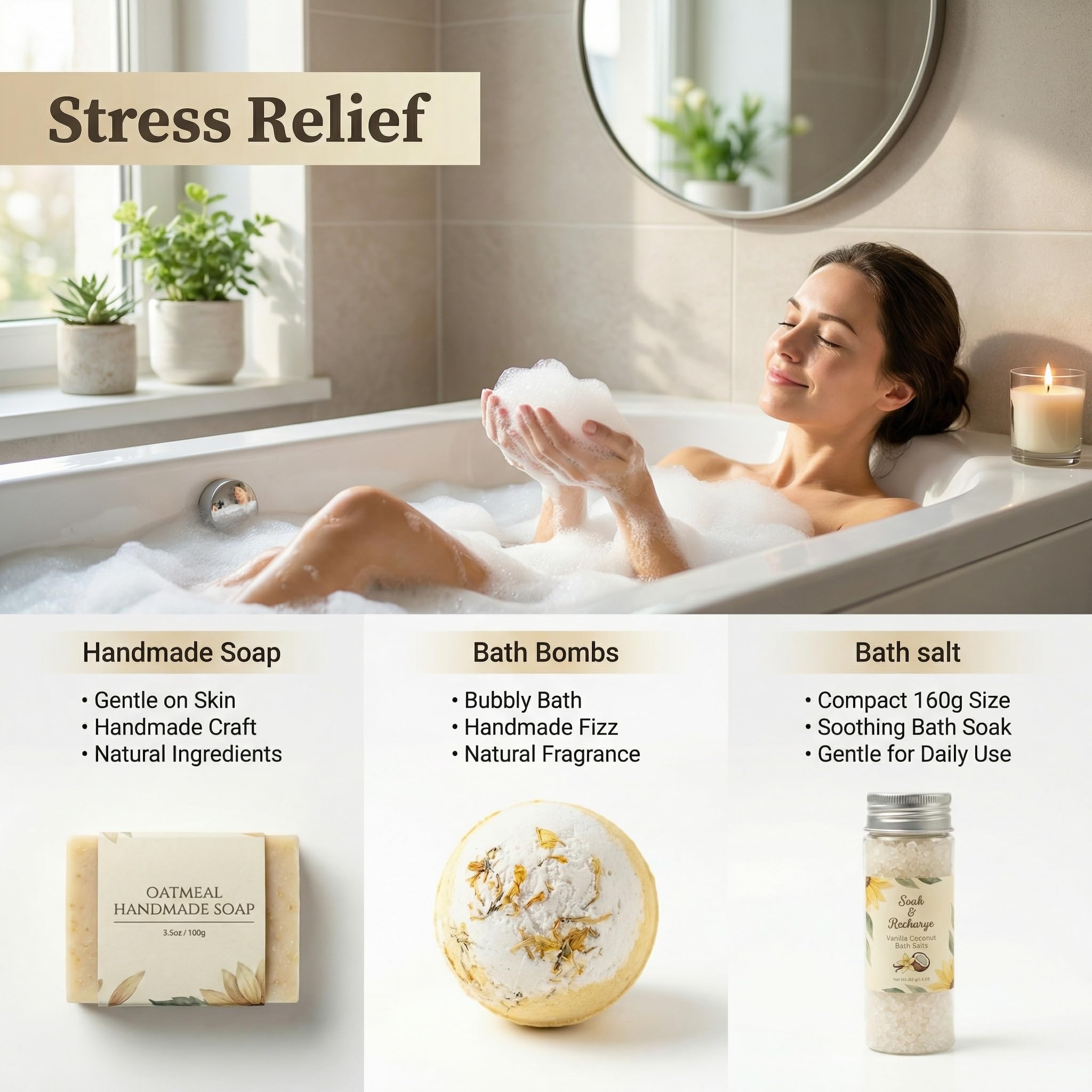 Marigold bath bomb delivers a soothing bath moment