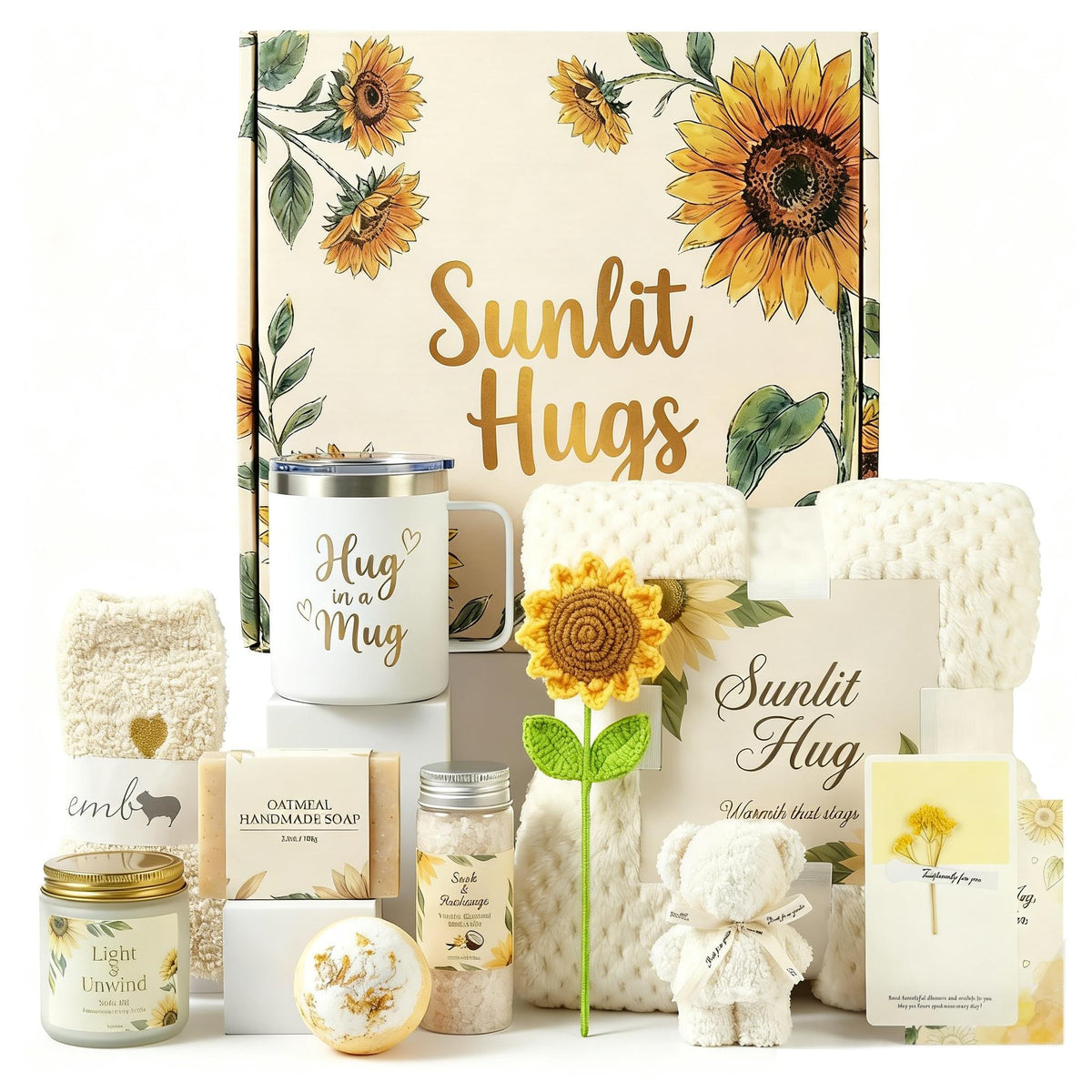 TQZDBXK sunflower hug box opening signals a warm get-well gift