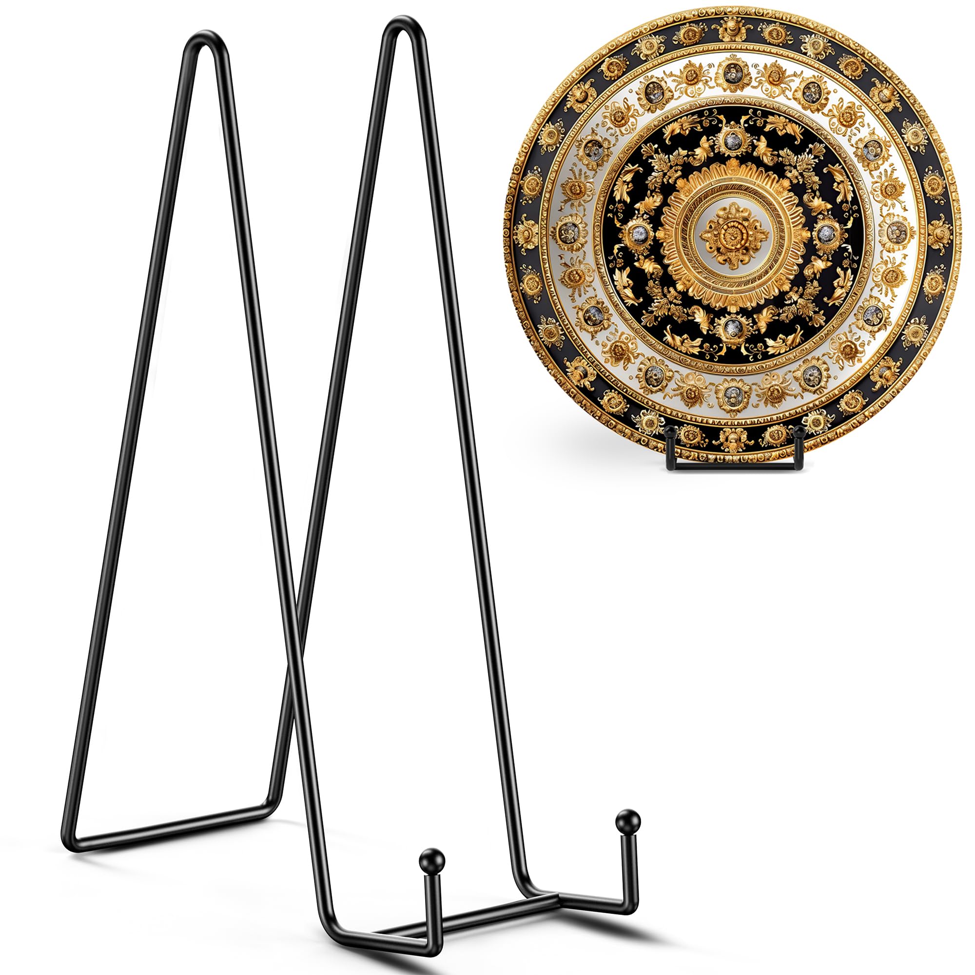 TR-LIFE 14-inch plate stand two-pack supporting tall plates and posters